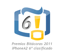 Ranking actual de iPhoneA2 en los Premios Bitácoras 2011Blog tecnológico